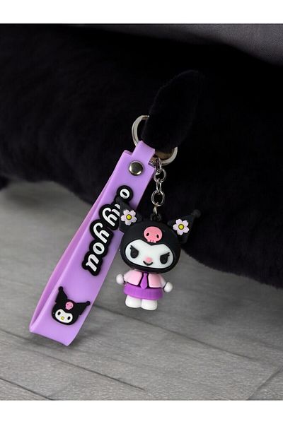 Globox 3-Piece Kuromi 3D Silicone Keychain and Bag Accessory