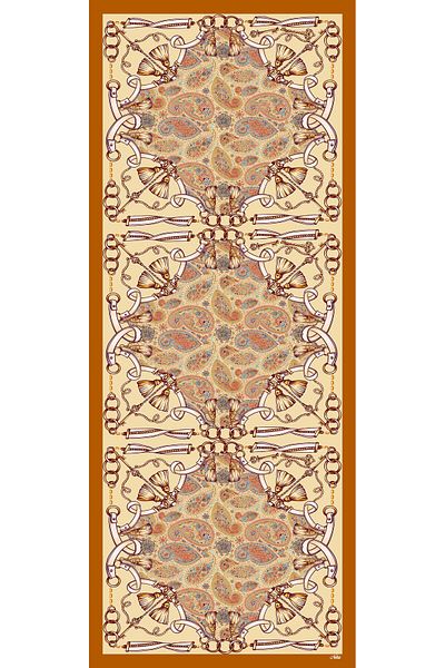nehir eşarp Ethnic and Chain Pattern Shawl 180 X 70 cm