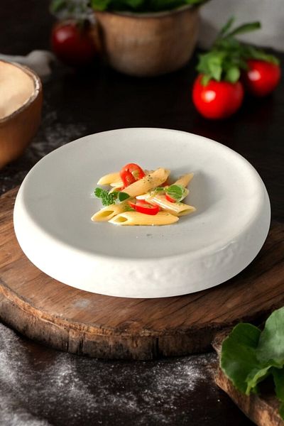 İREA PORSELEN Plume Porcelain 25cm Plain Serving Presentation Plate