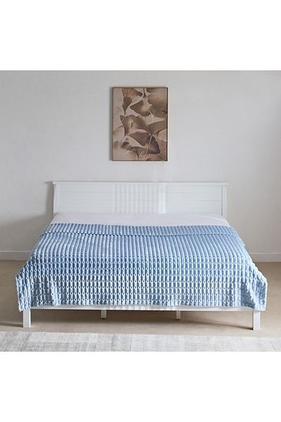 Home Box Delft Jacquard Flannel Queen Blanket 200x220 cm