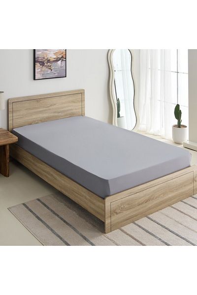 Home Box Derby Solid Microfiber Single Fitted Sheet 90x190+20 cm