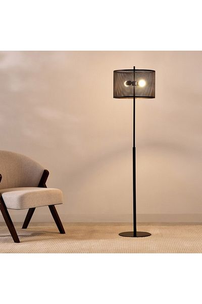 Home Box Tyler Metal Floor Lamp with Shade 39x157.5 cm