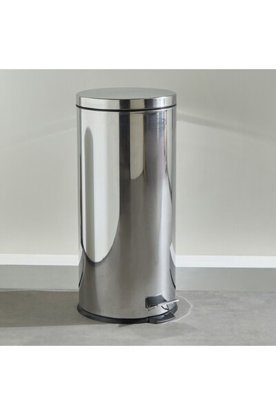 Home Box Tamara Mirror Finish Steel Pedal Dustbin 30 L