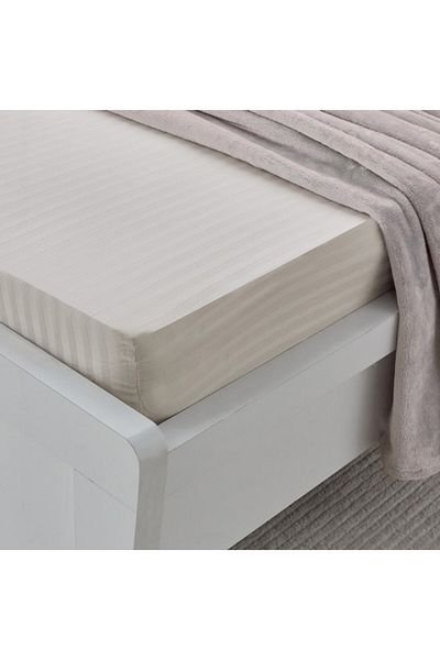 Home Box Hamilton Stripe Satin Cotton Single Fitted Sheet 90x200+36 cm
