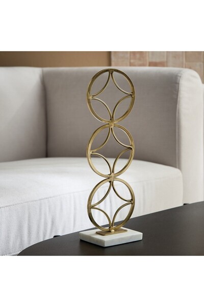 Home Box خاتم معدني من بليك مع قاعدة رخامية 12×10.5×38.5 سم