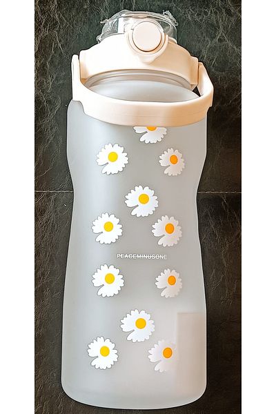 OSMEY Daisy Motivational Water Bottle 2000 Ml Water Bottle