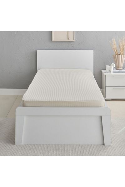 Home Box Hamilton Stripe Satin Cotton Single Fitted Sheet 90x200+36 cm