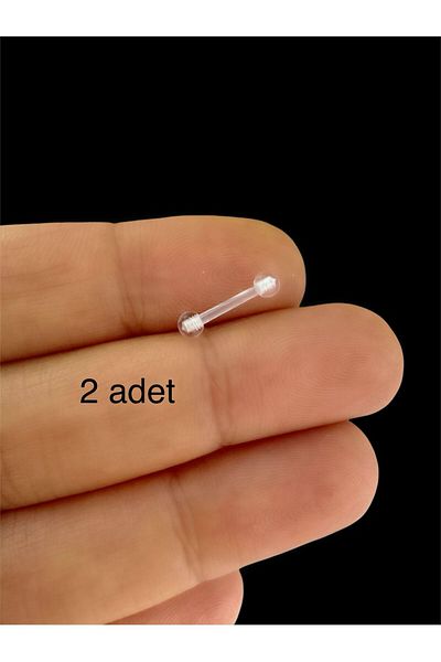 Arescollection 2 Pieces of Bioplast Transparent Flexible Piercing