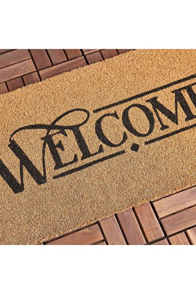 Home Box Welcome Printed Coir Doormat with PVC Back 45x75 cm