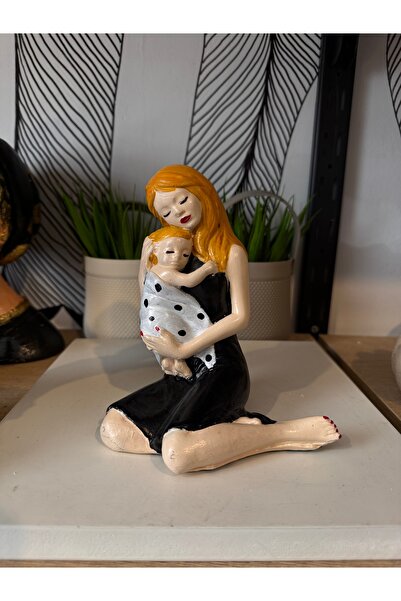 Atak Hediyelik Dekoratif anne bebek biblo polyester