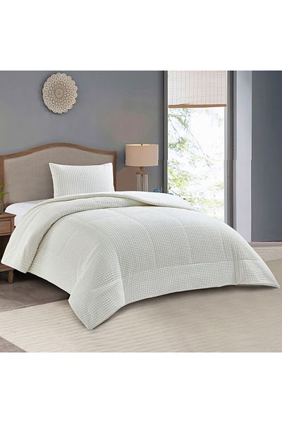 Home Box Bern Milo 2-Piece Embossed Flannel Twin Comforter Set 150x220 cm