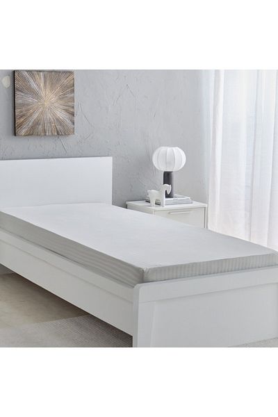 Home Box Hamilton Striped Satin Cotton Single Fitted Sheet 90x200+36 cm