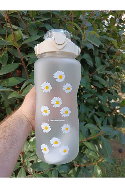OSMEY Daisy Motivational Water Bottle 2000 Ml Water Bottle