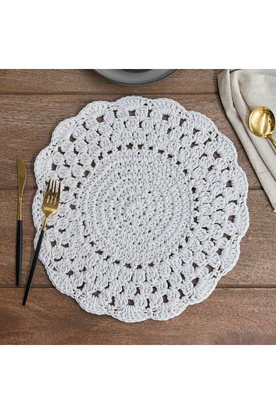 Home Box Knotscape Crochet Placemat 38 cm