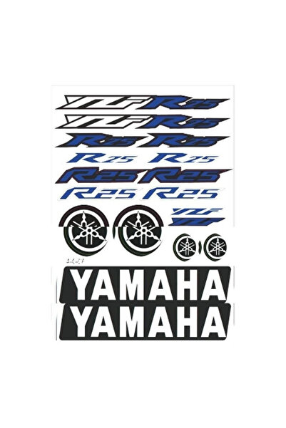 Gogo Yamaha R25 A4 Sticker Etiket Yapıştırma Mavi