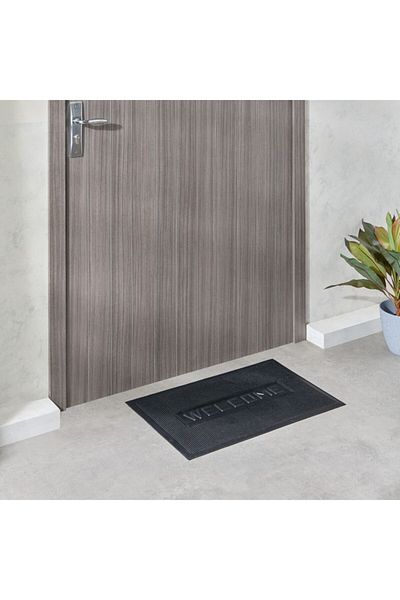 Home Box Welcome Moulded Rubber Doormat 45x70 cm
