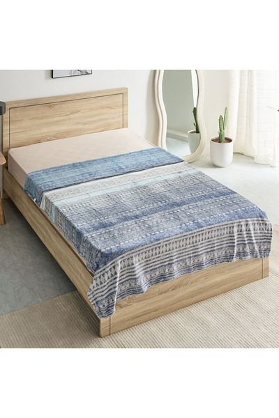 Home Box Matrix Enzo Printed Flannel Twin Blanket 140x200 cm