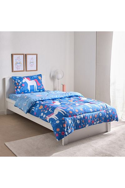 Home Box Ivy Meadows Unicorn 2-Piece Single Microfibre Comforter Set 135x220 cm