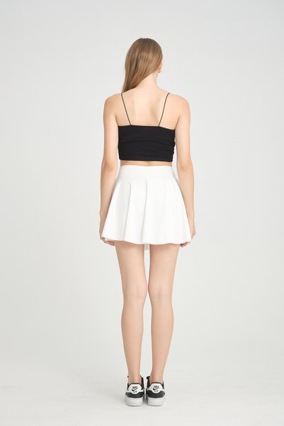 mrmpro Women's Mini Shorts Flounce Skirt Lycra Flexible Gathering