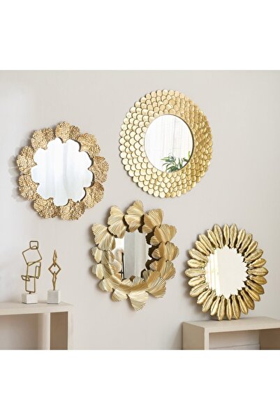 Home Box Delp Premium Heavy Duty Metal Textured Wall Mirror 66x64.8x3.8 cm