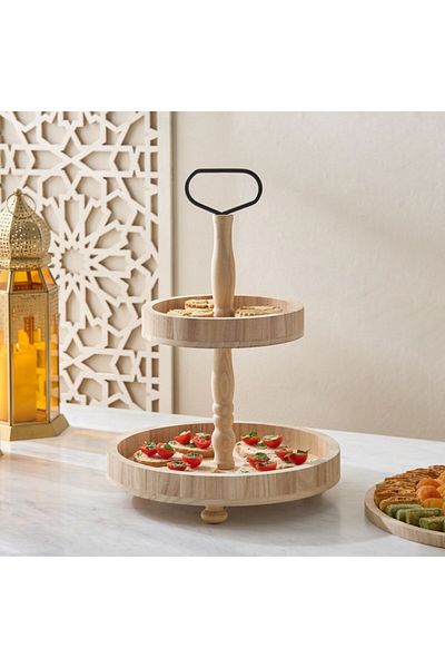 Home Box Paulownia Wooden Handle Plate