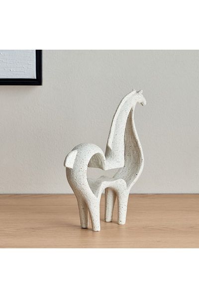 Home Box Wren Polyresin Abstract Horse Accent 20x4.5x21.5 cm