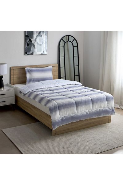 Home Box Verve 2-Piece Yarn Dyed Microfiber Single Comforter Set 135x220 cm