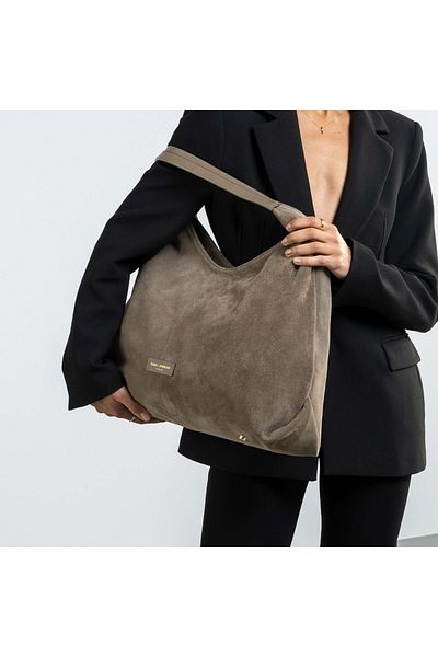 Isabel Bernard Honoré Schultertasche Taupe