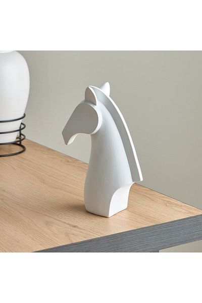 Home Box Wren Polyresin Horse Head Decorative Accent 16x7x22 cm