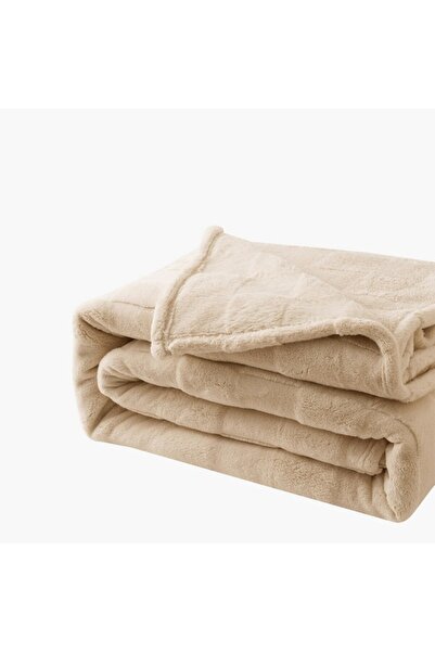 Home Box Cloud Sculpted Rabbit Fur Single-Layer Twin Blanket 150x200 cm