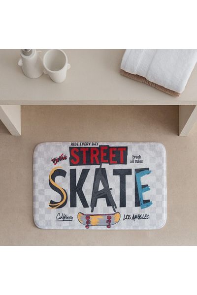 Home Box Gearhead Gwen Street Skate Memory Foam Bath Mat with PVC 40x60 cm