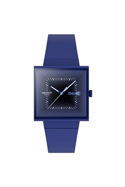 Swatch Squarely Blacklight So34N700 Wristwatch