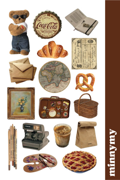 Minnymy Vintage Collection Sticker, Çıkartma, Ajanda, Günlük, Planlayıcı, Bul...