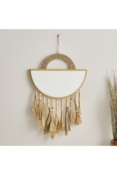 Home Box Enzo Mirror with Wood Wall Decor 40x50 cm