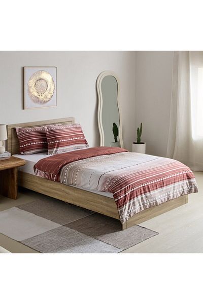Home Box طقم غطاء لحاف مزدوج من 3 قطع من الألياف الدقيقة المطبوعة من ميا صوفيا، مقاس 150×220 سم
