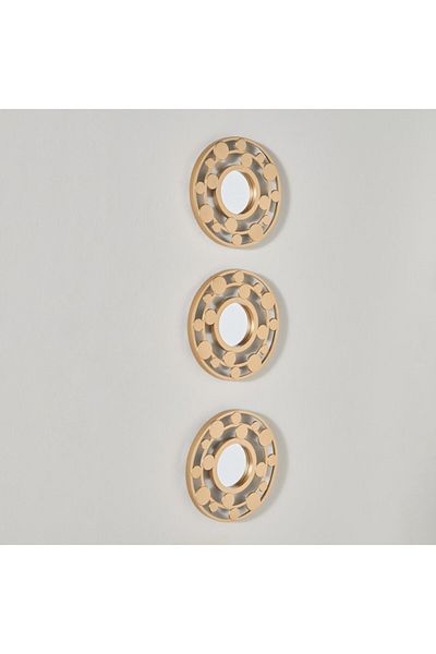 Home Box Faiz 3-Piece Round Mirror Set 25 cm