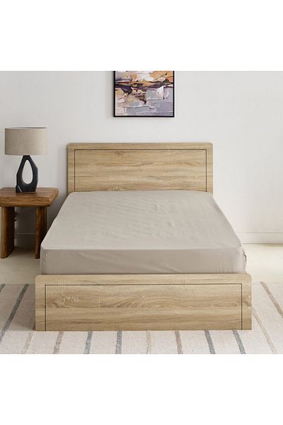 Home Box Derby Solid Microfiber Single Fitted Sheet 90x190+20 cm