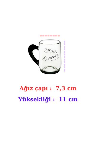 Paşabahçe Ataturk Signed Mug (Piece of 2)