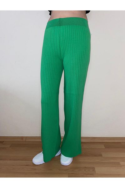 OZMN Knitwear Pants with Elastic Waistband