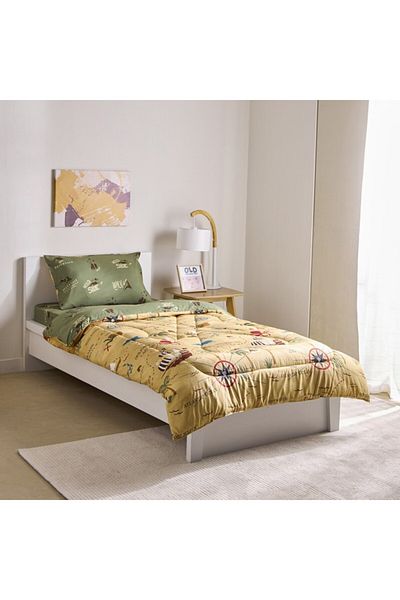 Home Box Joy Adventurer Camp 2-Piece Single Microfibre Comforter Set 135x220 cm