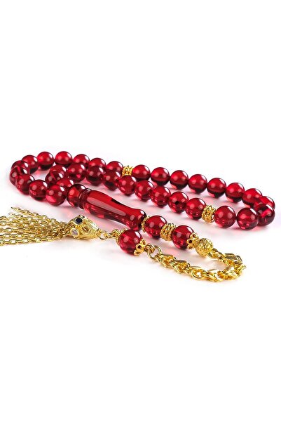 TESBİHCİBABA Dört Parmak Yakut Damla Kehribar Tesbih