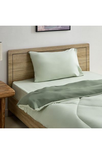 Home Box Derby 2-Piece Reversible Microfiber Twin Comforter Set 160x220 cm