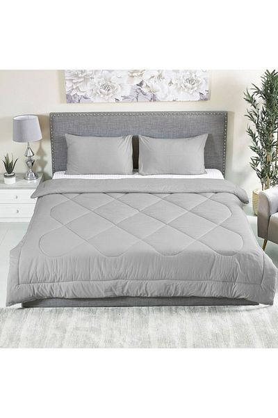 Home Box Ballina 3-Piece Solid Cotton Queen Comforter Set 200x240 cm