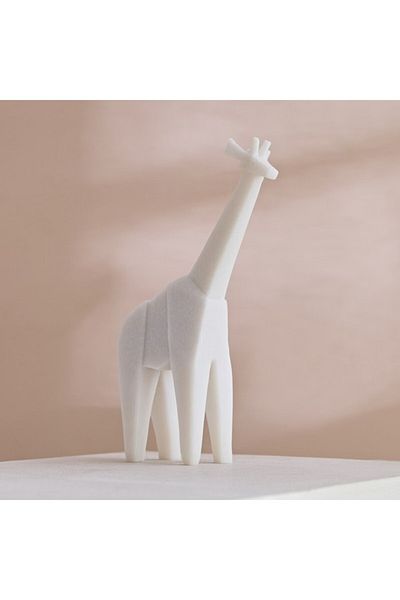 Home Box Verdant Polyresin Giraffe Accent in Sand Finish 14x4.5x23.5 cm
