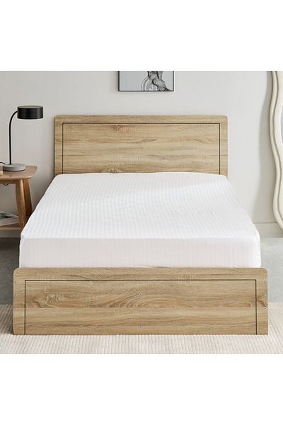 Home Box Hamilton Striped Satin Cotton Single Fitted Sheet 90x200+36 cm