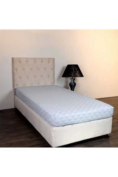 Home Box Malta Pixel Printed Cotton Single Fitted Sheet 90x200+33 cm