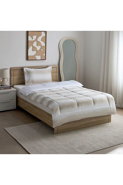 Home Box Verve 2-Piece Yarn Dyed Microfiber Single Comforter Set 135x220 cm