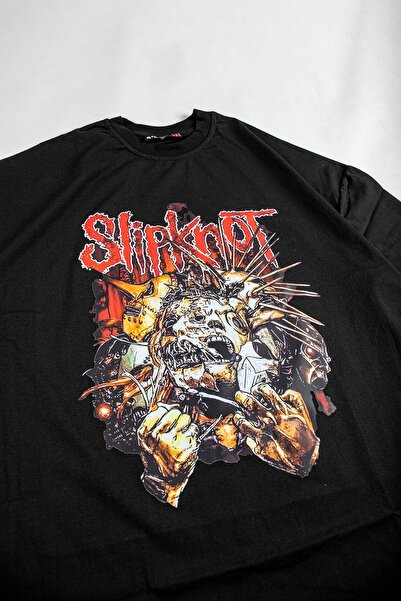 Sekizbiraltı Μπλουζάκι Unisex με στάμπα Zombie Slipknot Μαύρο Oversize