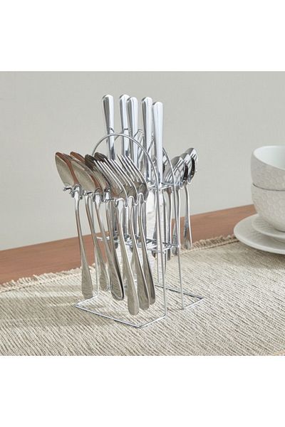 Home Box Hampton 24-Piece Dinnerware Set with Stand