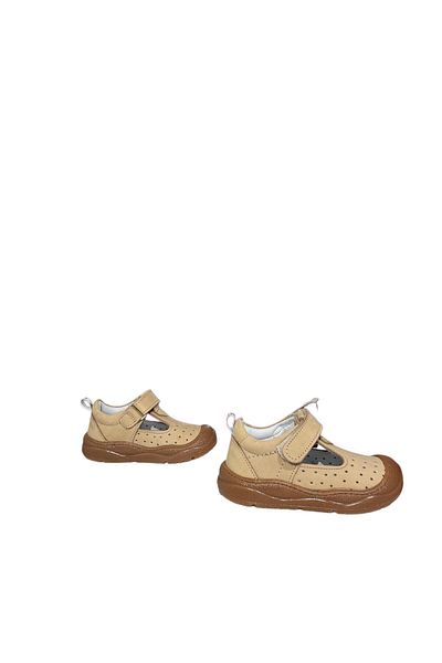 NİNO BEBE Beige Genuine Leather, Orthopedic Sole Children's Shoes
